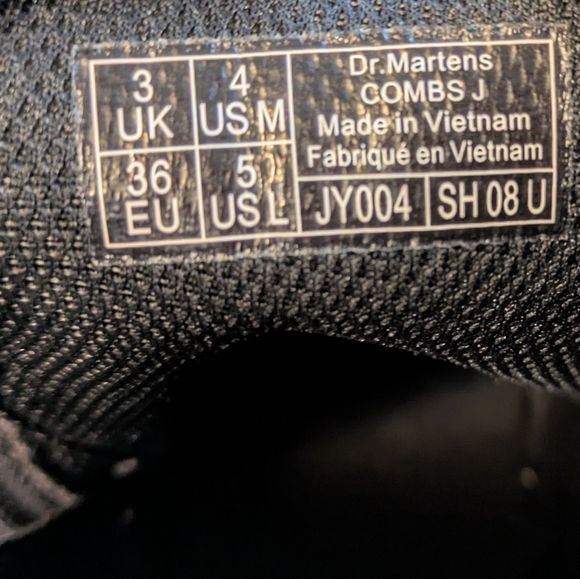 NWOT. Dr Martens Comb Unisex  Black Nylon Lace-Up/Zipper Boots. Ladies 5, Men 4. - Picture 10 of 13